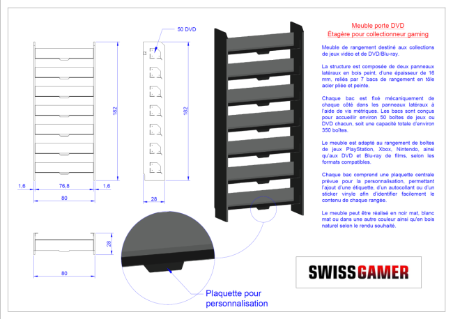 Étagère gaming pour collectionneur 