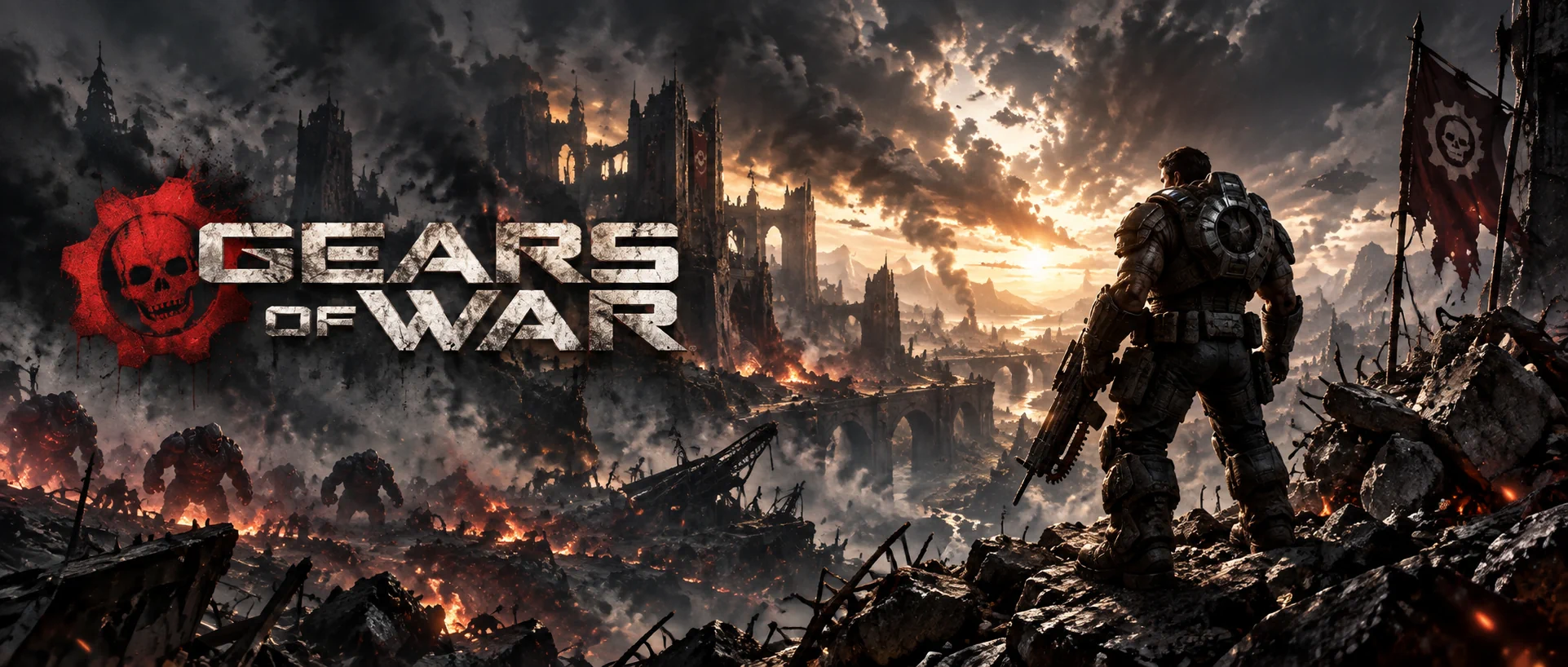 Bannière Gears of War: E-Day – univers du jeu