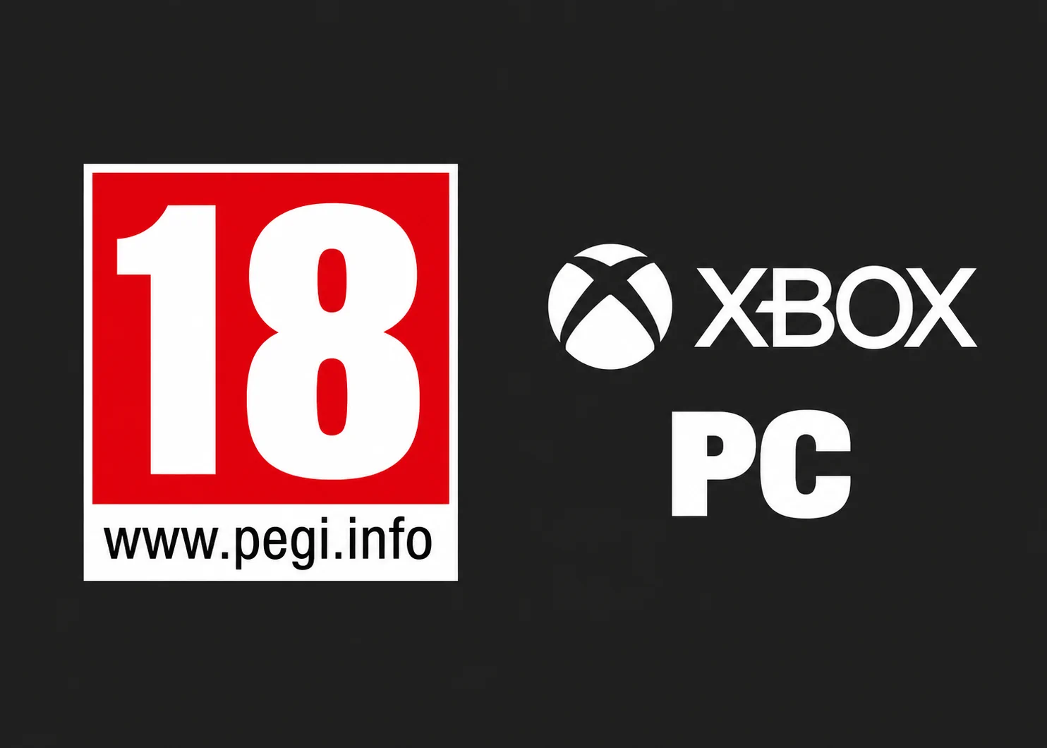 Classification PEGI 18 avec logos Xbox et PC